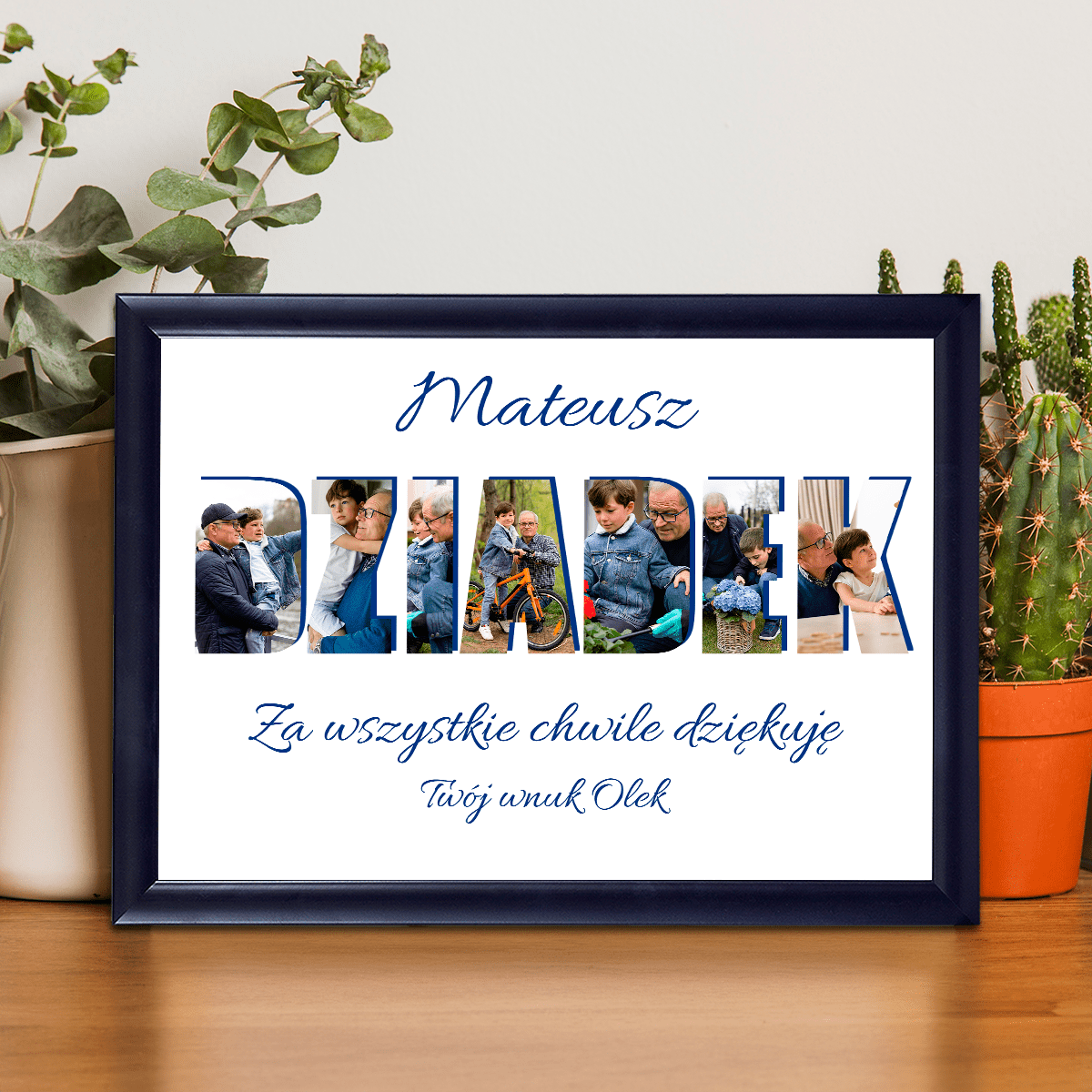 Dziękuję Ci, dziadku - Druk na szkle, spersonalizowany prezent dla dziadka - idamell.com