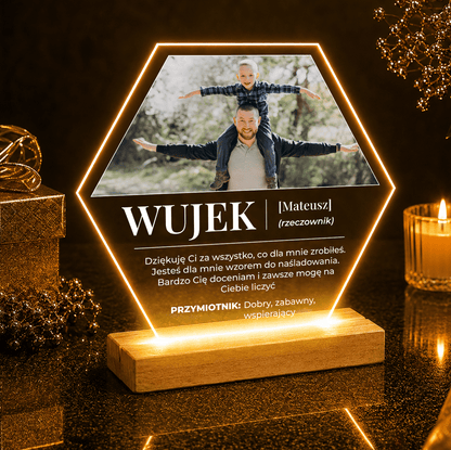 Dziękuję Ci za wszystko - Druk na szkle, spersonalizowany prezent dla wujka - idamell.com