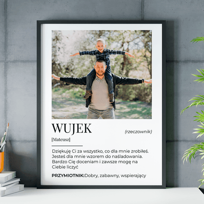 Dziękuję Ci za wszystko - plakat, spersonalizowany prezent dla wujka - idamell.com