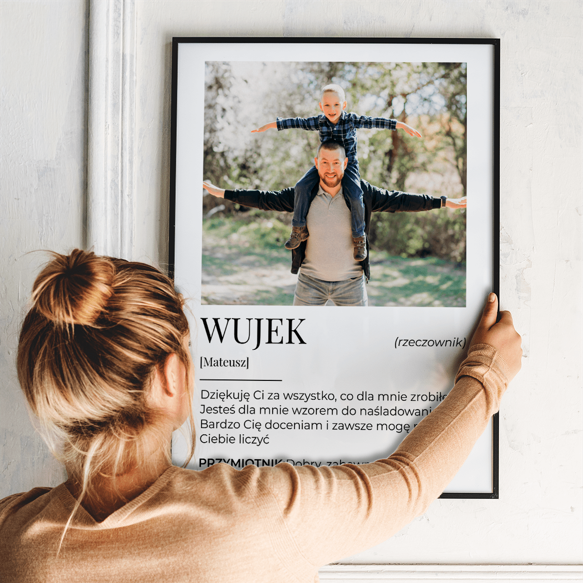 Dziękuję Ci za wszystko - plakat, spersonalizowany prezent dla wujka - idamell.com