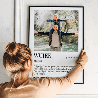 Dziękuję Ci za wszystko - plakat, spersonalizowany prezent dla wujka - idamell.com