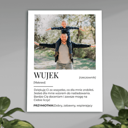 Dziękuję Ci za wszystko - plakat, spersonalizowany prezent dla wujka - idamell.com