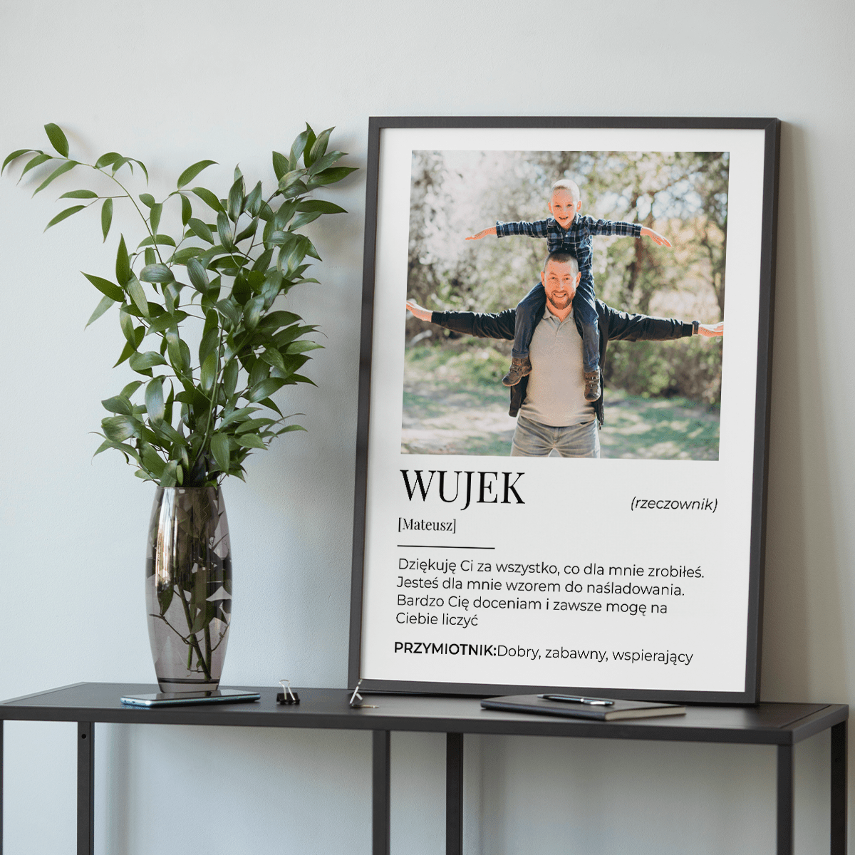 Dziękuję Ci za wszystko - plakat, spersonalizowany prezent dla wujka - idamell.com