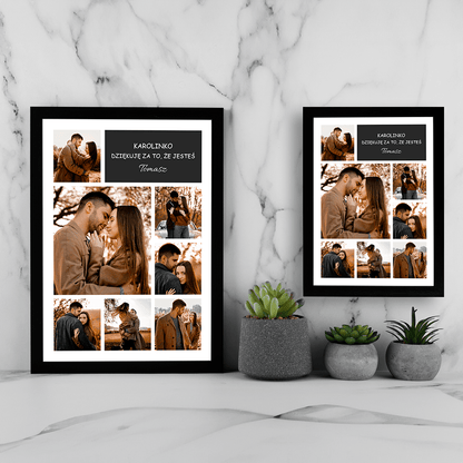 Dziękuję, że jesteś - Druk na szkle, spersonalizowany prezent - idamell.com
