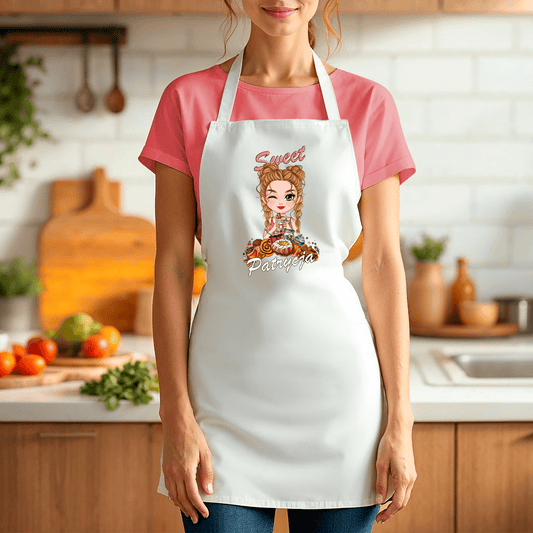 Fartuch kuchenny z nadrukiem SWEET - spersonalizowany prezent dla niej - idamell.com