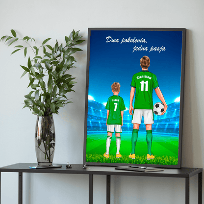 Football Clipart - plakat, spersonalizowany prezent dla sportowca - idamell.com