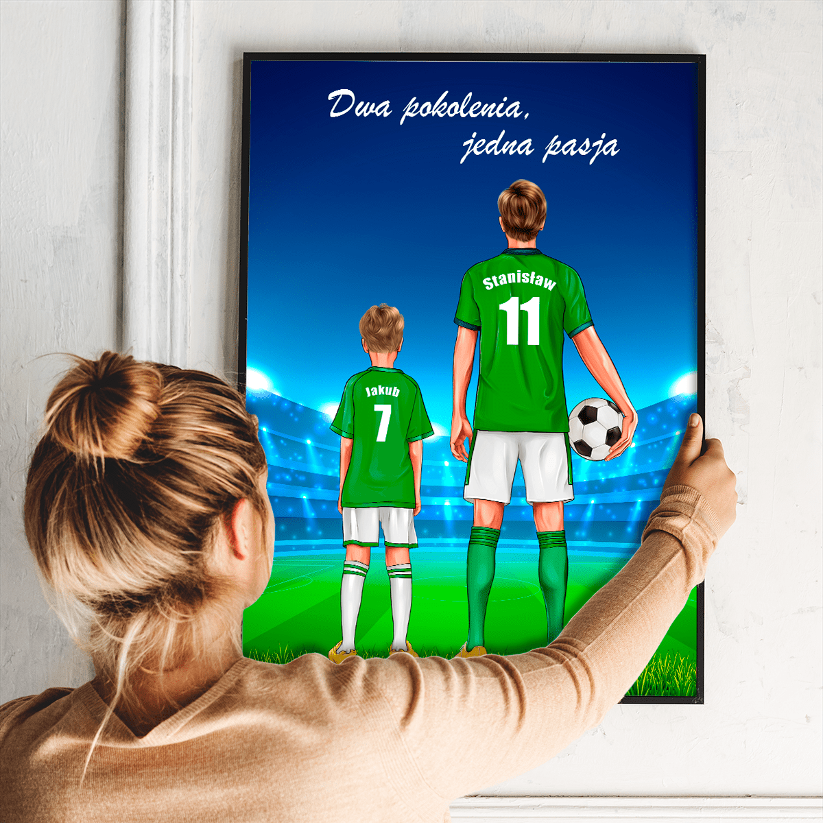 Football Clipart - plakat, spersonalizowany prezent dla sportowca - idamell.com