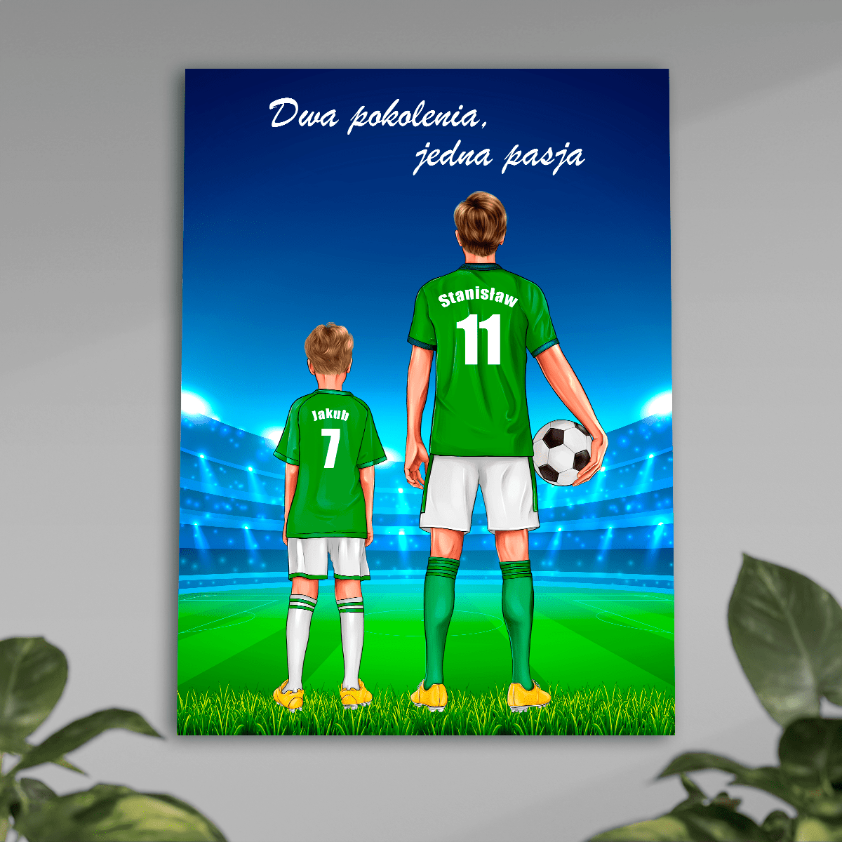 Football Clipart - plakat, spersonalizowany prezent dla sportowca - idamell.com