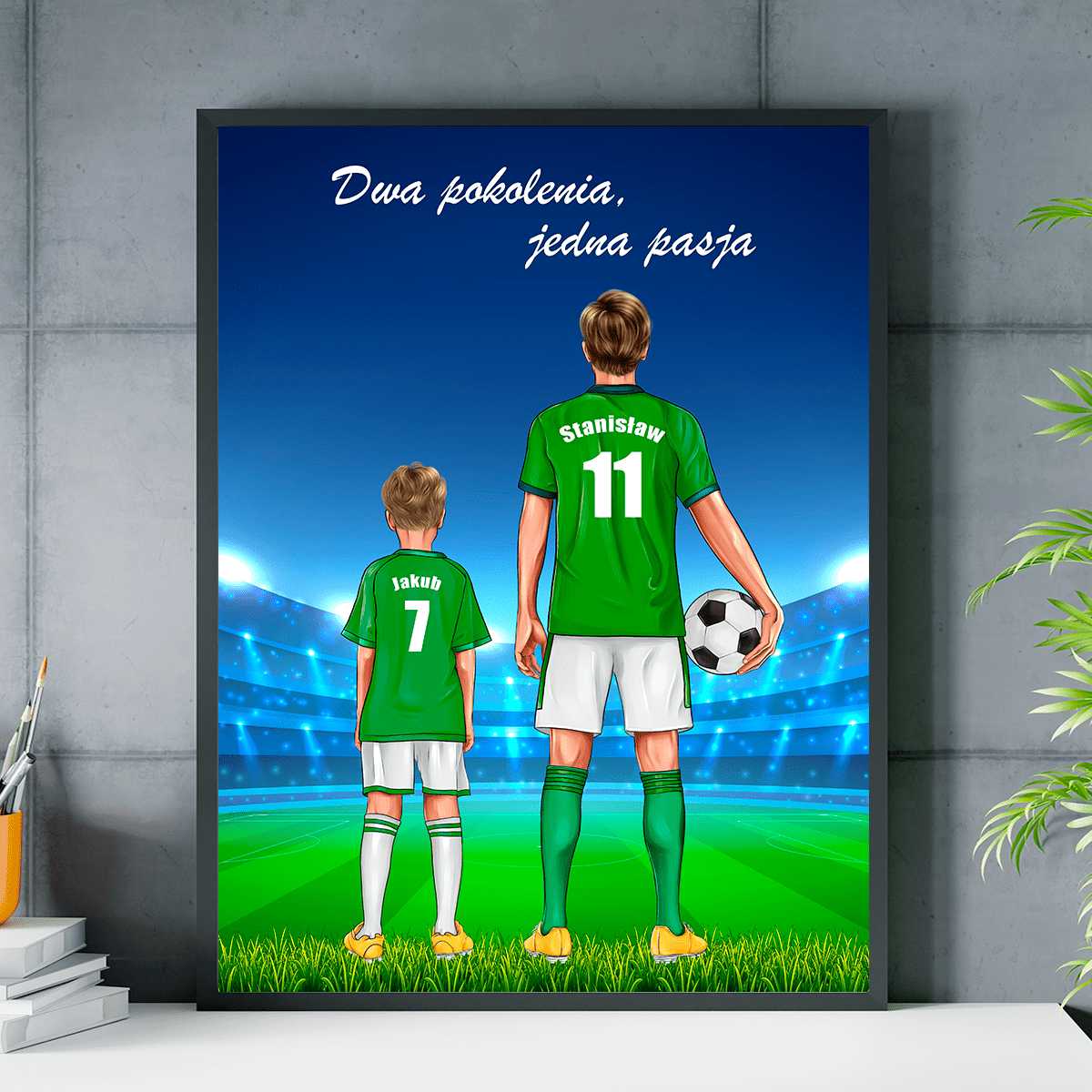 Football Clipart - plakat, spersonalizowany prezent dla sportowca - idamell.com