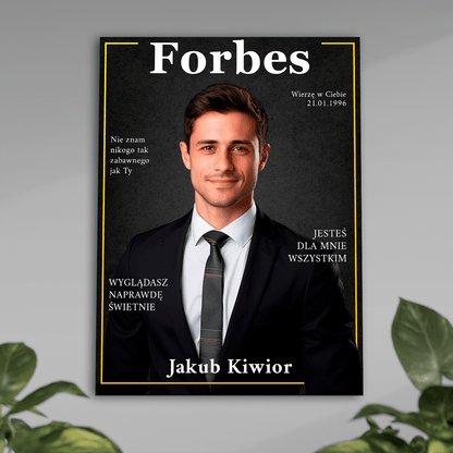 Forbes magazyn - plakat, spersonalizowany prezent dla szefa - idamell.com