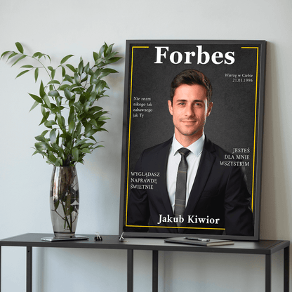 Forbes magazyn - plakat, spersonalizowany prezent dla szefa - idamell.com
