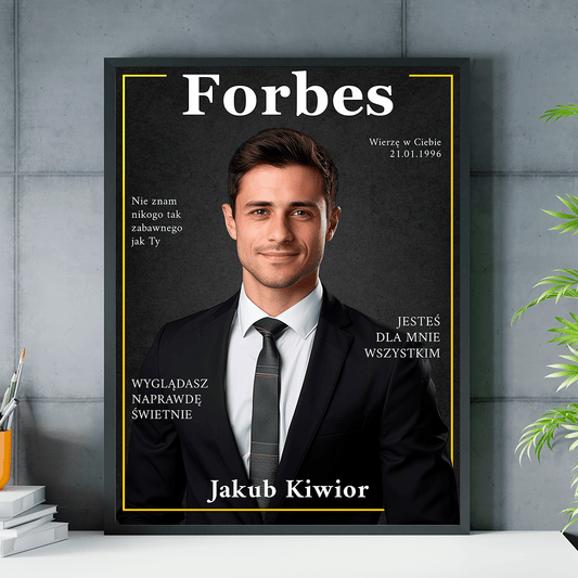 Forbes magazyn - plakat, spersonalizowany prezent dla szefa - idamell.com
