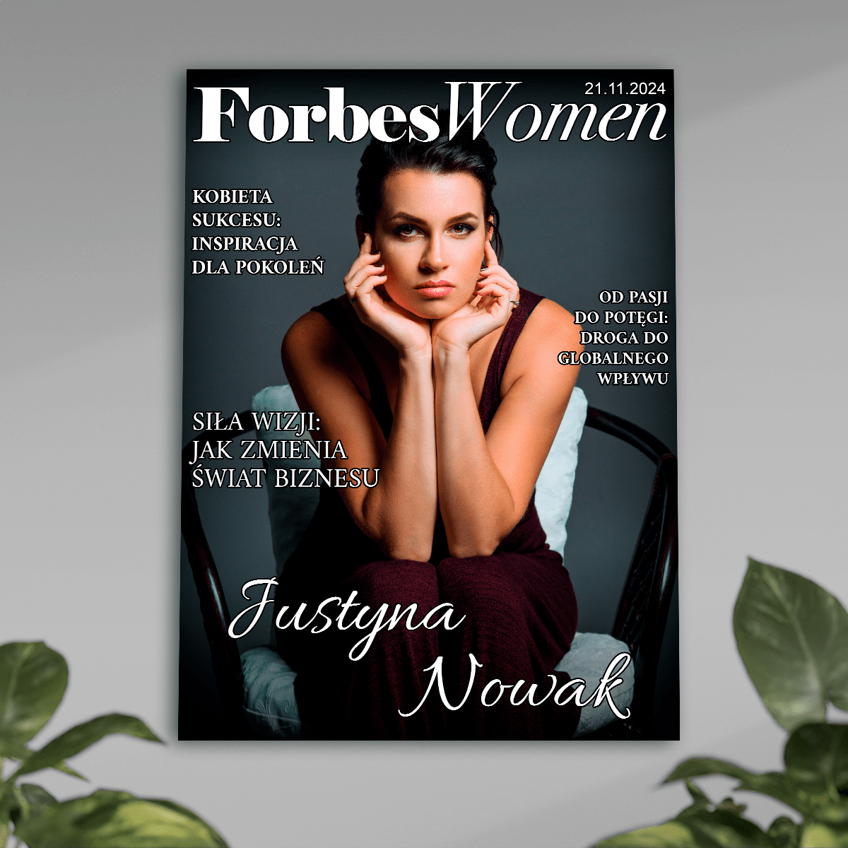 Forbes Women - plakat, spersonalizowany prezent dla kobiety - idamell.com