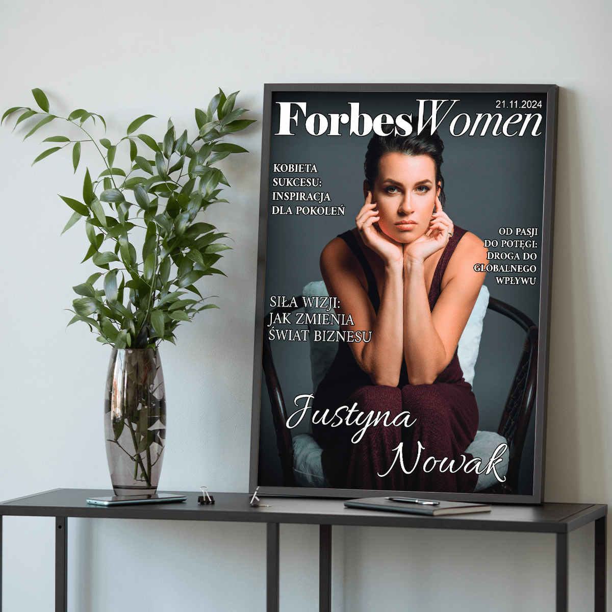 Forbes Women - plakat, spersonalizowany prezent dla kobiety - idamell.com