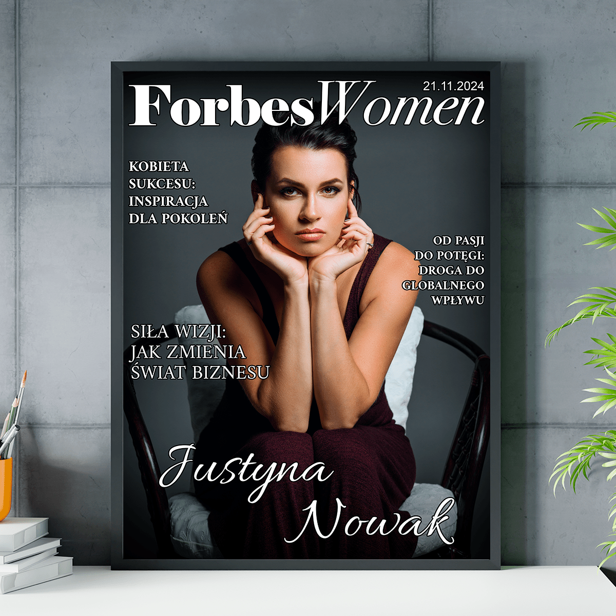 Forbes Women - plakat, spersonalizowany prezent dla kobiety - idamell.com