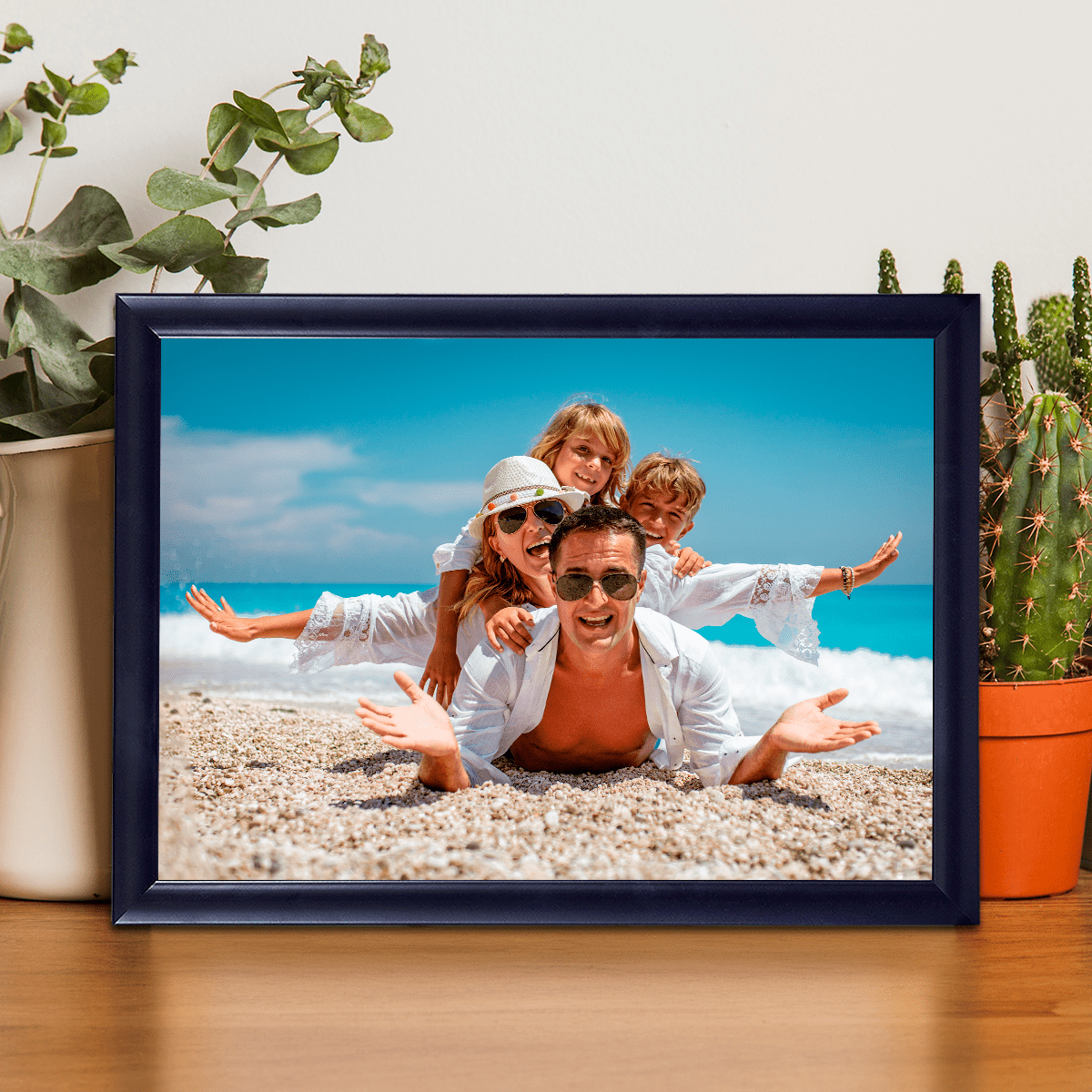 Fotografia w ramce - Druk na szkle, spersonalizowany prezent dla rodziców - idamell.com