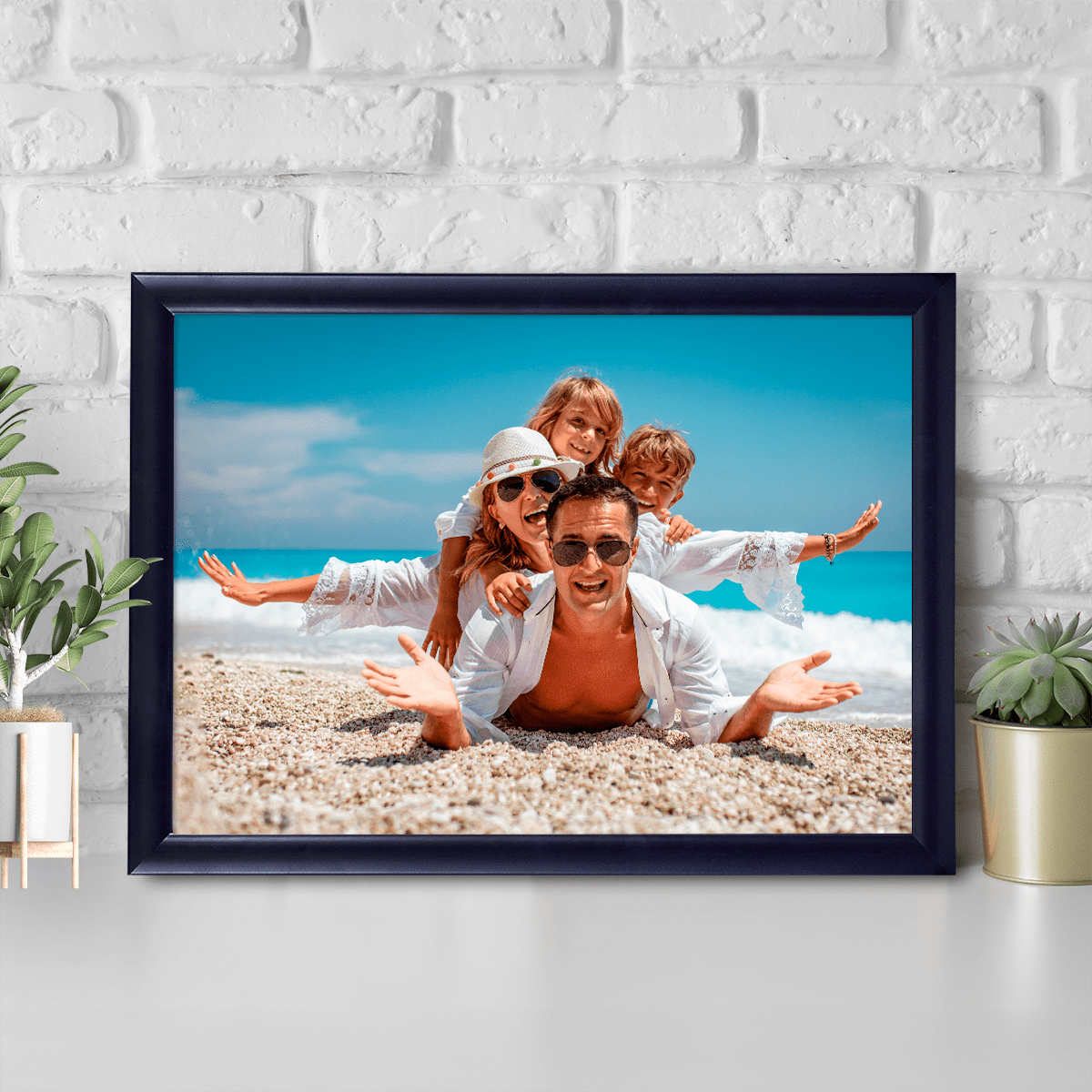 Fotografia w ramce - Druk na szkle, spersonalizowany prezent dla rodziców - idamell.com