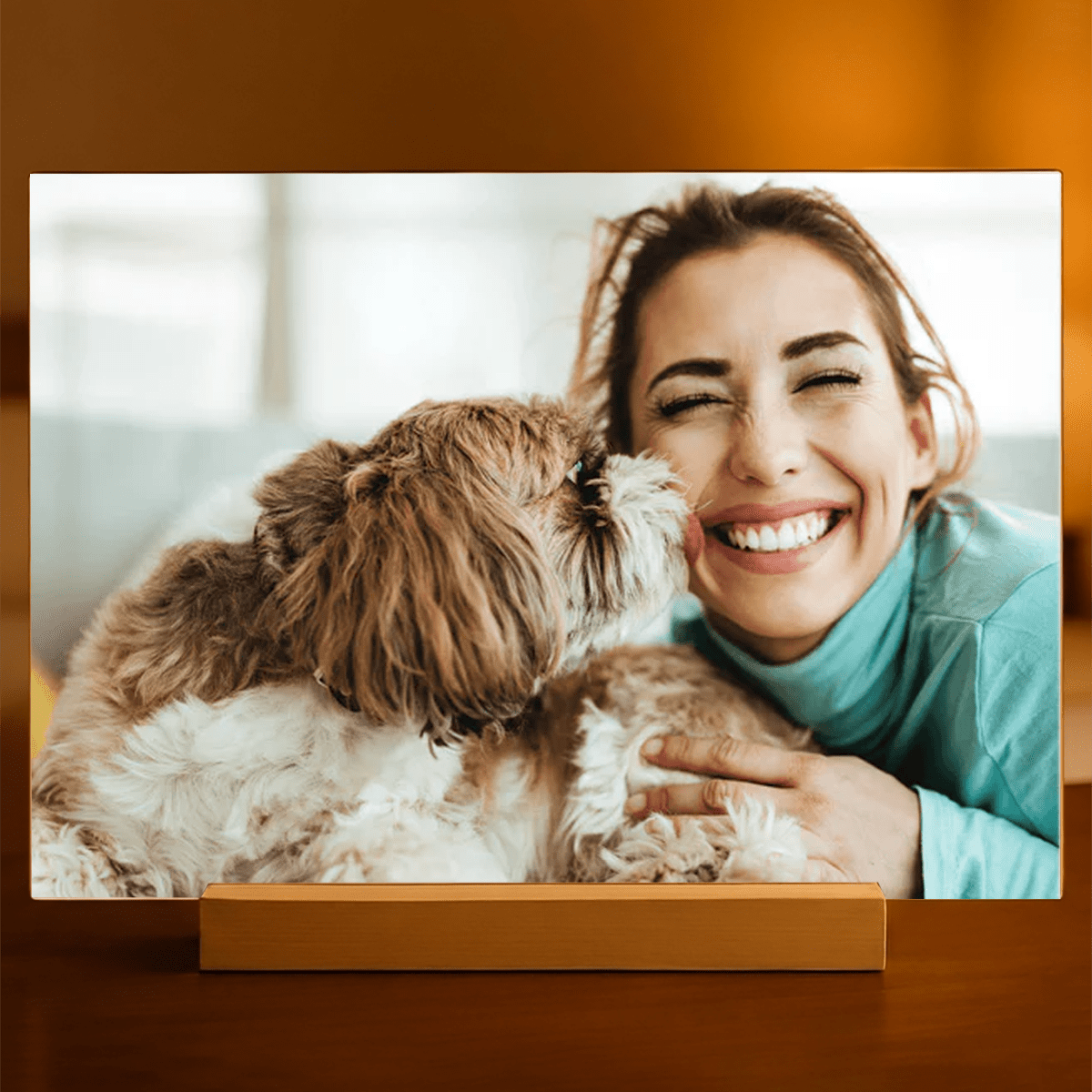Fotografia z psem - Druk na szkle, spersonalizowany prezent - idamell.com
