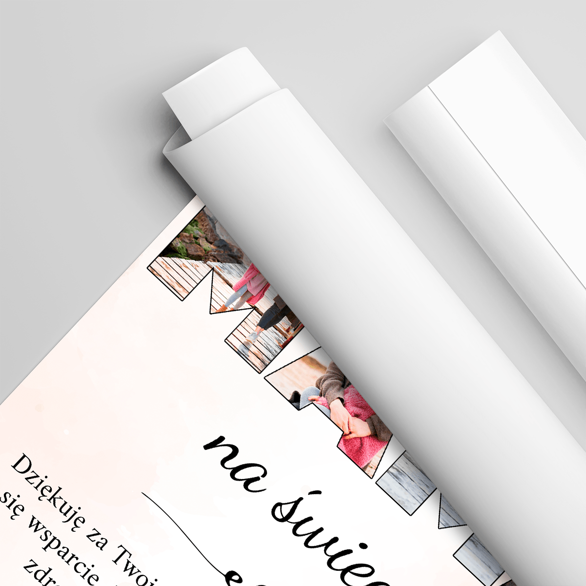 Fotokolaż MAMA + tekst - plakat, spersonalizowany prezent dla mamy - idamell.com
