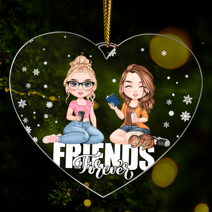 Friends Clipart - bombka choinkowa, spersonalizowany prezent dla przyjaciółki - idamell.com