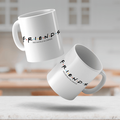 Friends napis - 1x Kubek z nadrukiem, spersonalizowany prezent dla przyjaciela - idamell.com