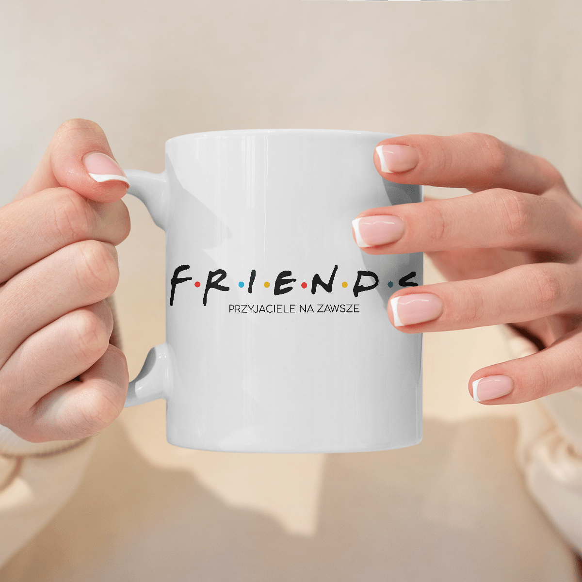 Friends napis - 1x Kubek z nadrukiem, spersonalizowany prezent dla przyjaciela - idamell.com