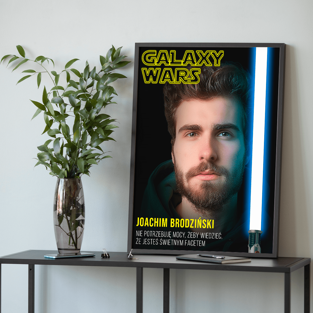Galaxy Wars - plakat, spersonalizowany prezent dla niego - idamell.com