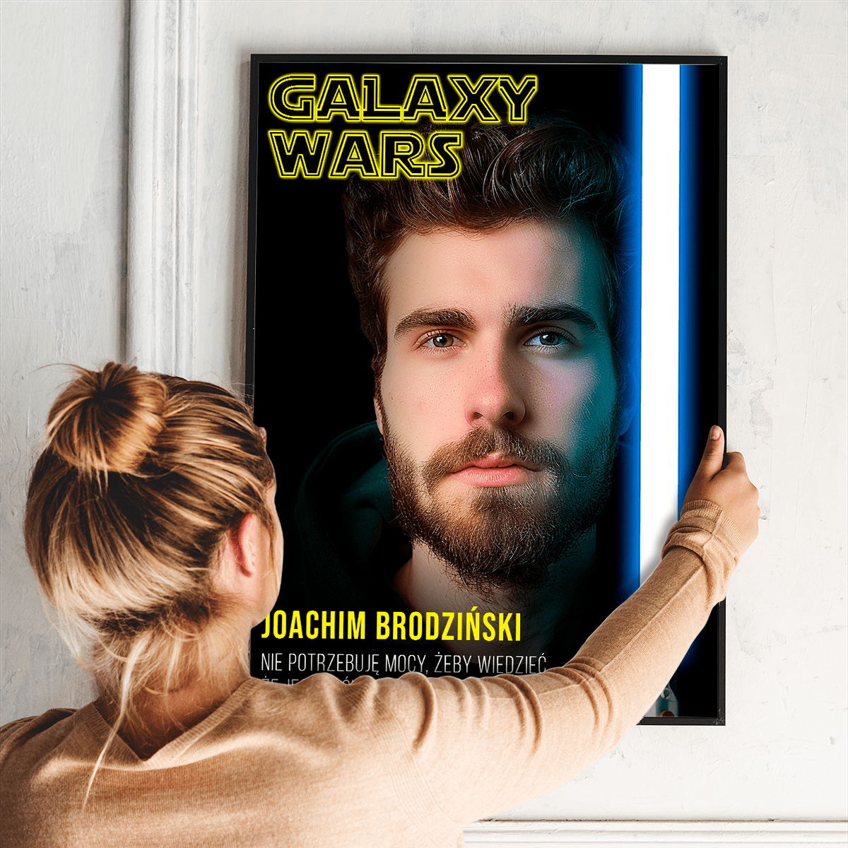 Galaxy Wars - plakat, spersonalizowany prezent dla niego - idamell.com