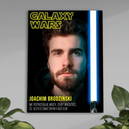 Galaxy Wars - plakat, spersonalizowany prezent dla niego - idamell.com