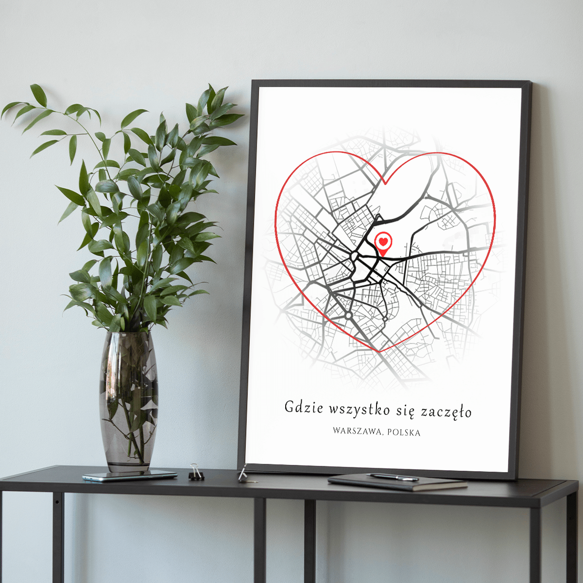 Gdzie wszystko się zaczęło - plakat, spersonalizowany prezent dla niej - idamell.com