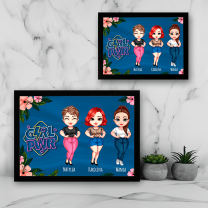 Girl Pwr Clipart - Druk na szkle, spersonalizowany prezent dla niej - idamell.com