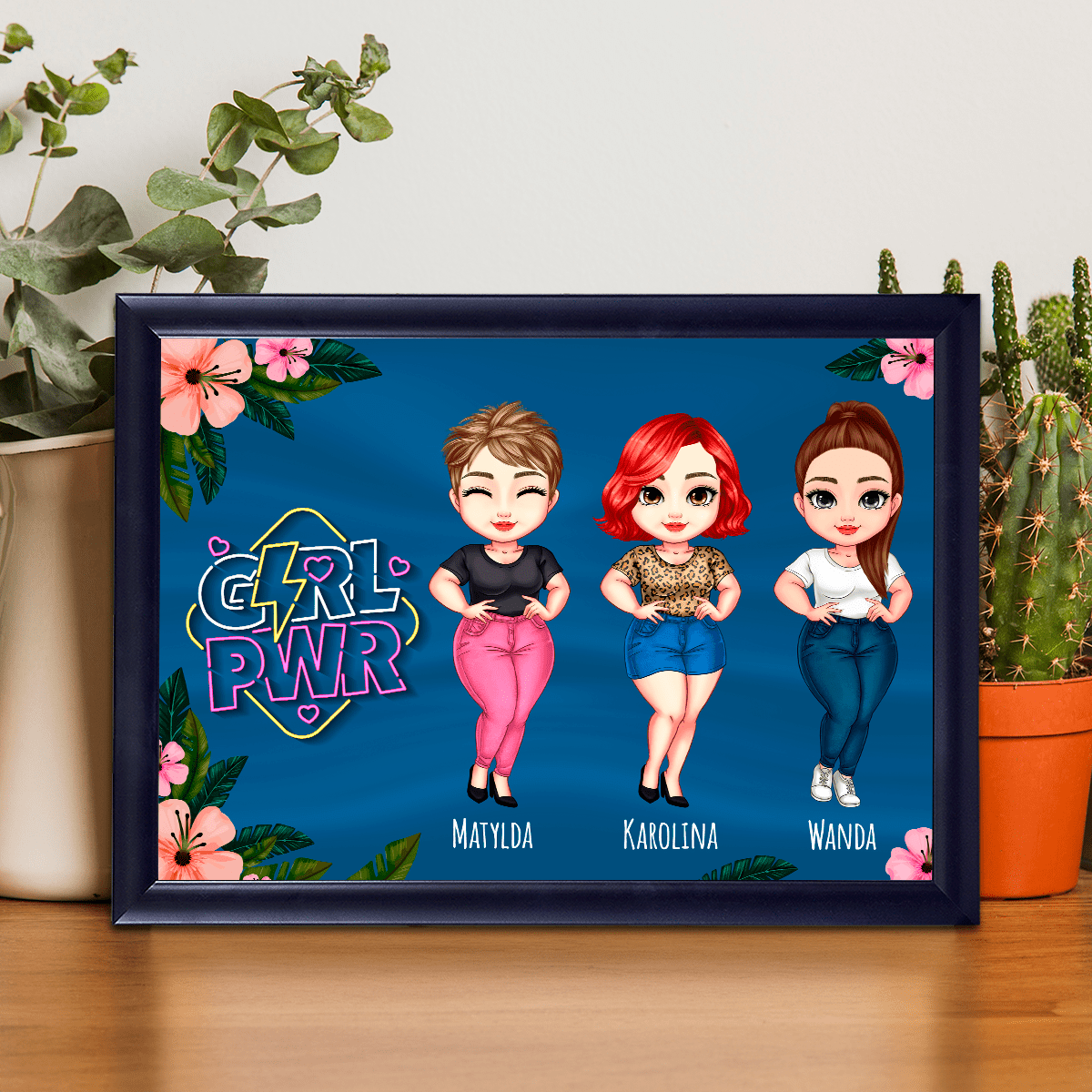Girl Pwr Clipart - Druk na szkle, spersonalizowany prezent dla niej - idamell.com