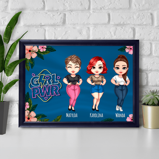 Girl Pwr Clipart - Druk na szkle, spersonalizowany prezent dla niej - idamell.com