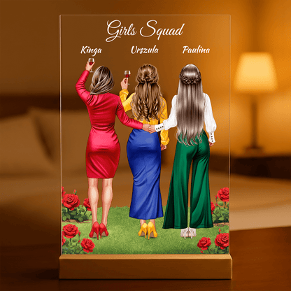 Girls squad Clipart - Druk na szkle, spersonalizowany prezent dla niej - idamell.com