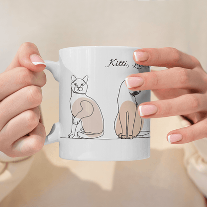 Grafika kot + napis - 1x Kubek z nadrukiem, spersonalizowany prezent - idamell.com
