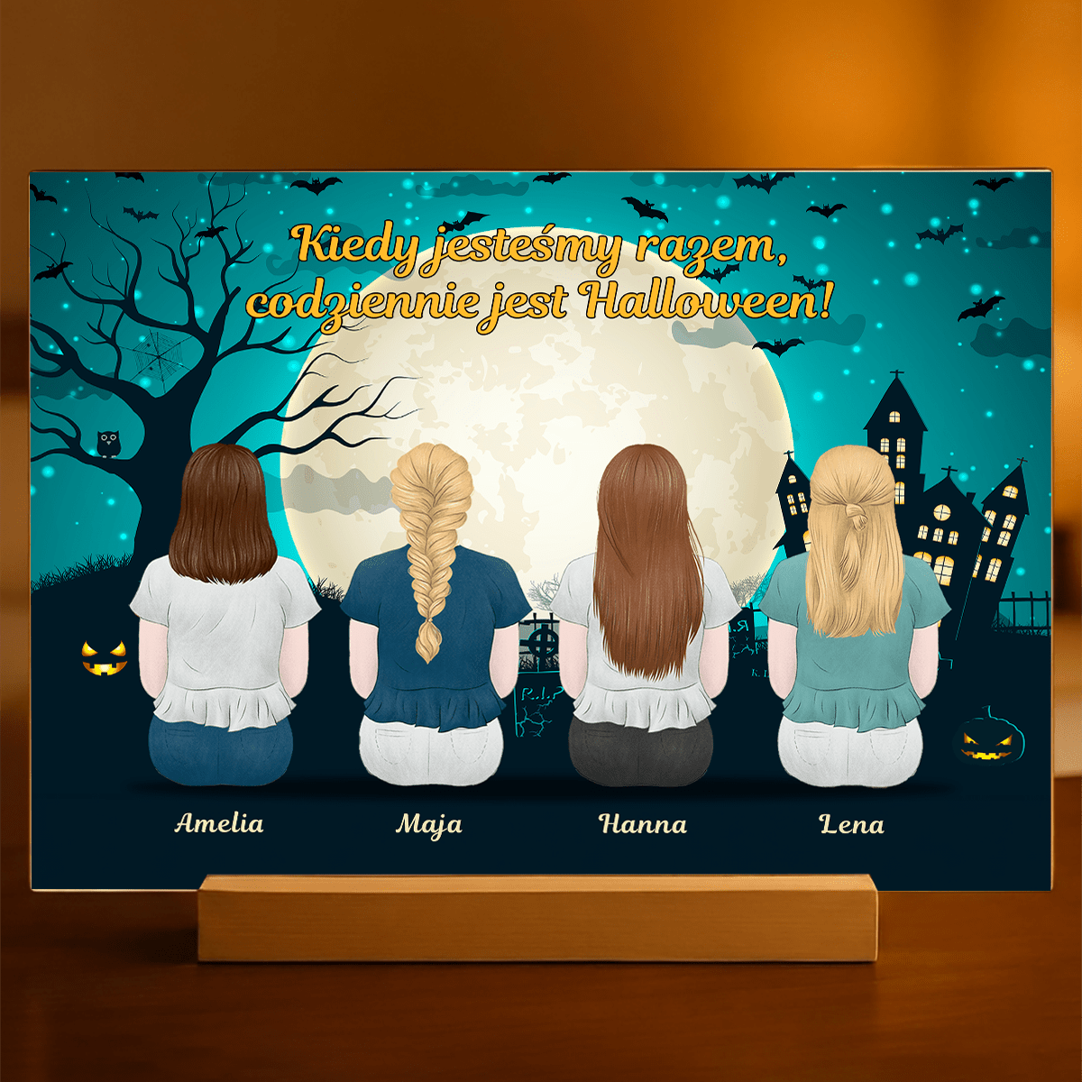 Halloween siostry Clipart - Druk na szkle, spersonalizowany prezent dla siostry - idamell.com