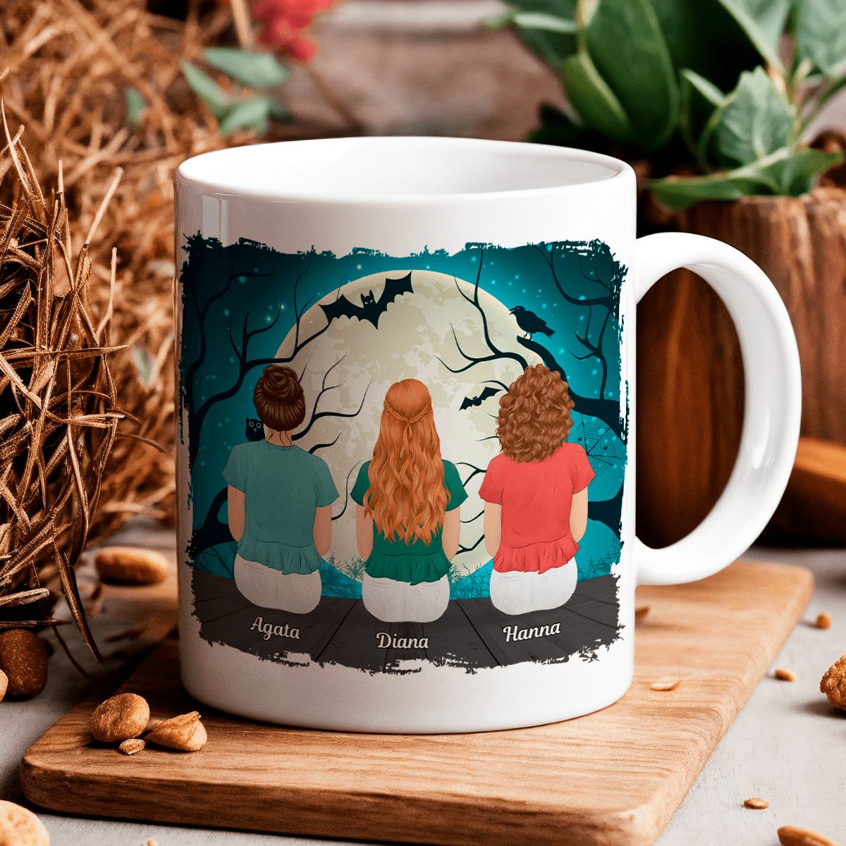 Happy Halloween - 1x Kubek z nadrukiem, spersonalizowany prezent dla przyjaciółki - idamell.com