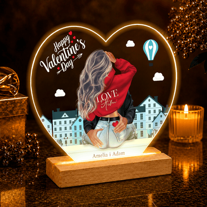 Happy Valentine's Day Clipart - Druk na szkle serce, spersonalizowany prezent dla niego - idamell.com