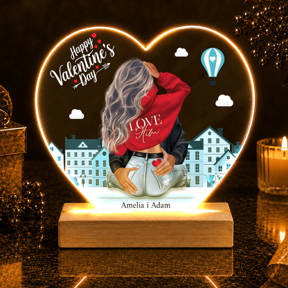 Happy Valentine's Day Clipart - Druk na szkle serce, spersonalizowany prezent dla niego - idamell.com