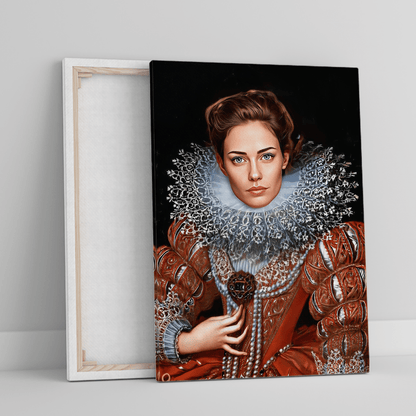 Historyczny portret damy - druk na płótnie, spersonalizowany prezent dla kobiety - idamell.com