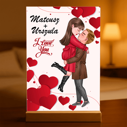 I love you Clipart - Druk na szkle, spersonalizowany prezent dla niego - idamell.com