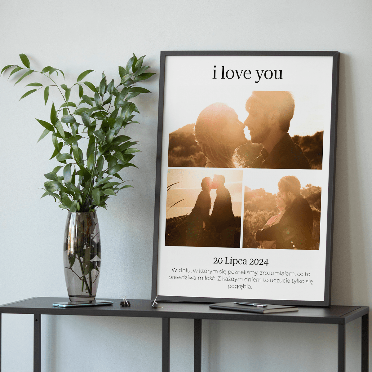 I love you - plakat, spersonalizowany prezent dla chłopaka - idamell.com