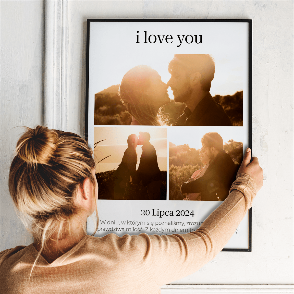 I love you - plakat, spersonalizowany prezent dla chłopaka - idamell.com