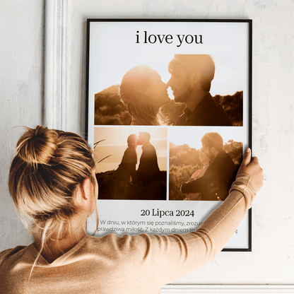 I love you - plakat, spersonalizowany prezent dla chłopaka - idamell.com