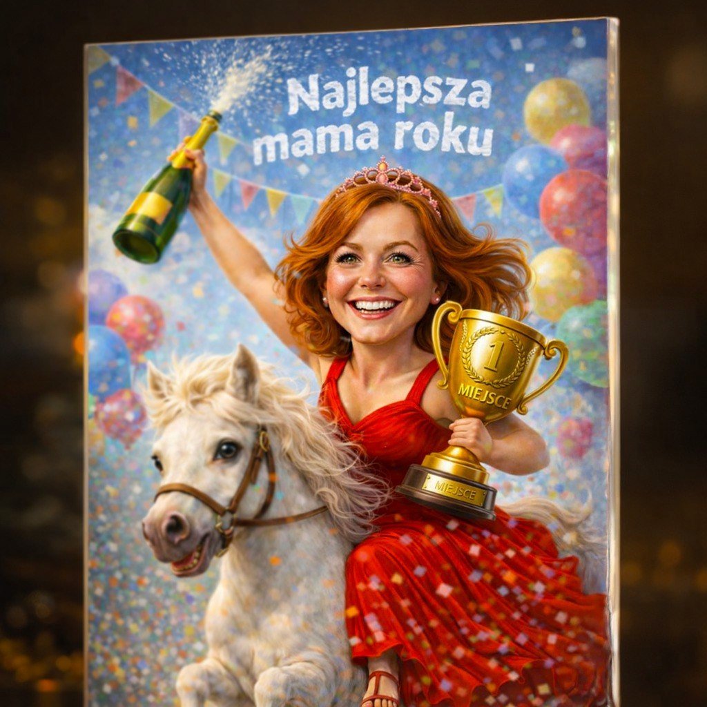 Ilustracja mamy - Druk na szkle, spersonalizowany prezent dla mamy - idamell.com