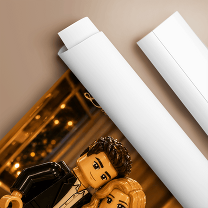 Ilustracja w stylu Lego - plakat, spersonalizowany prezent dla pary - idamell.com