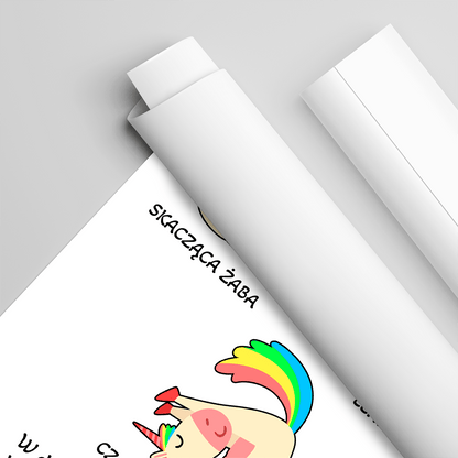 Imieninowe życzenia - plakat, spersonalizowany prezent dla niej - idamell.com