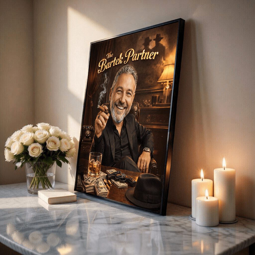Jak gangster - plakat, spersonalizowany prezent dla niego - idamell.com