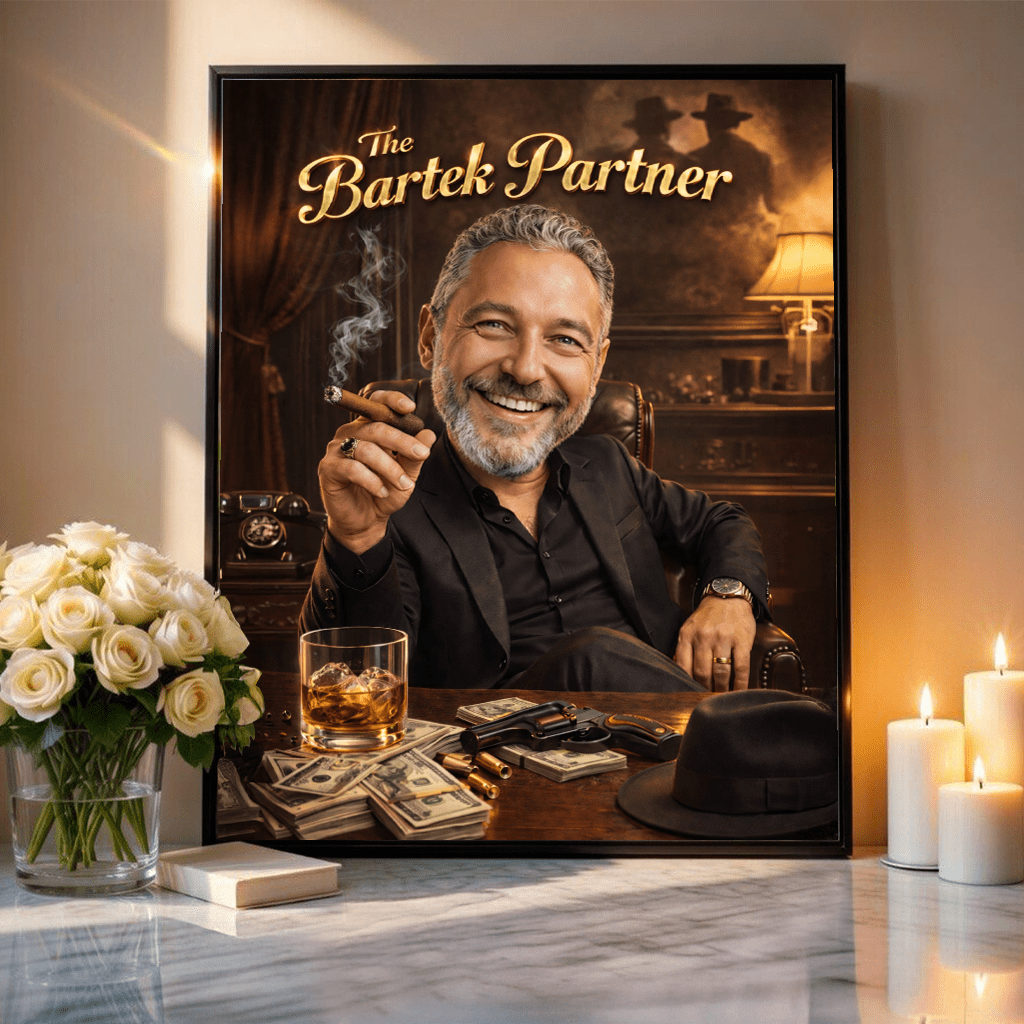 Jak gangster - plakat, spersonalizowany prezent dla niego - idamell.com