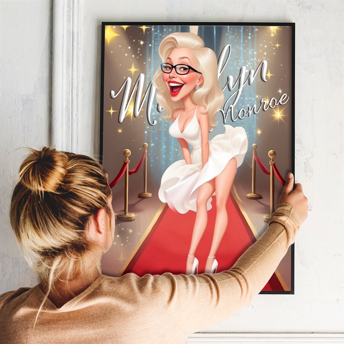 Jak Marlin Monroe - plakat, spersonalizowany prezent dla niej - idamell.com